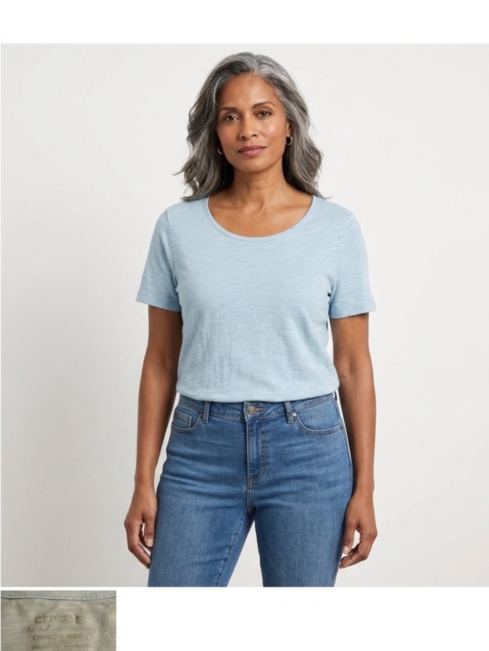 Chico's Light Blue "The Ultimate Tee" - Women's Size 2 / Large
